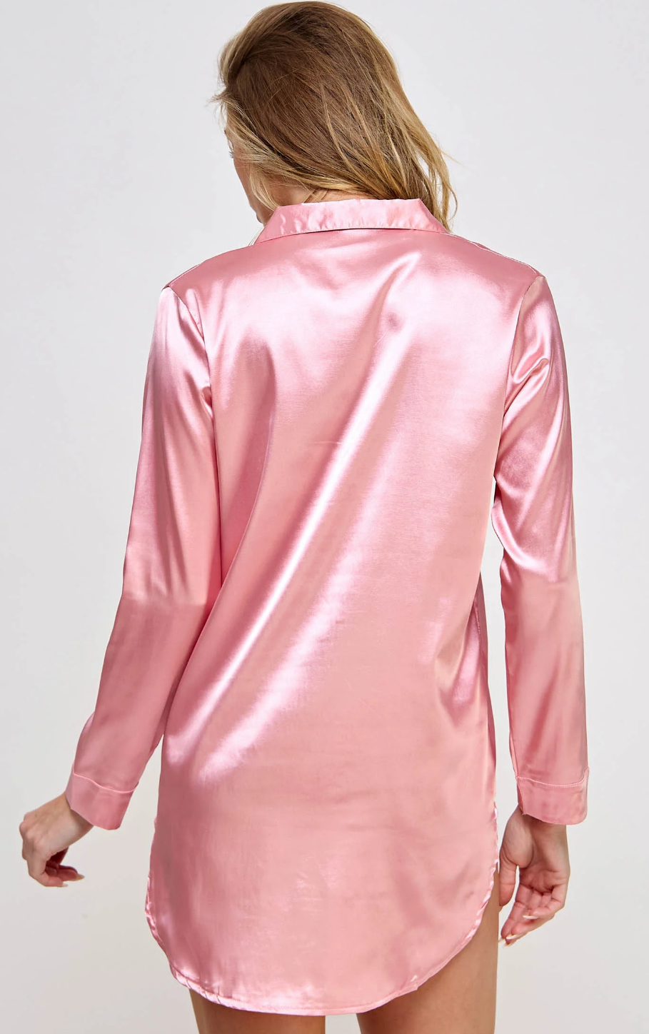 Dusty Rose Kimberly Satin Sleepshirt